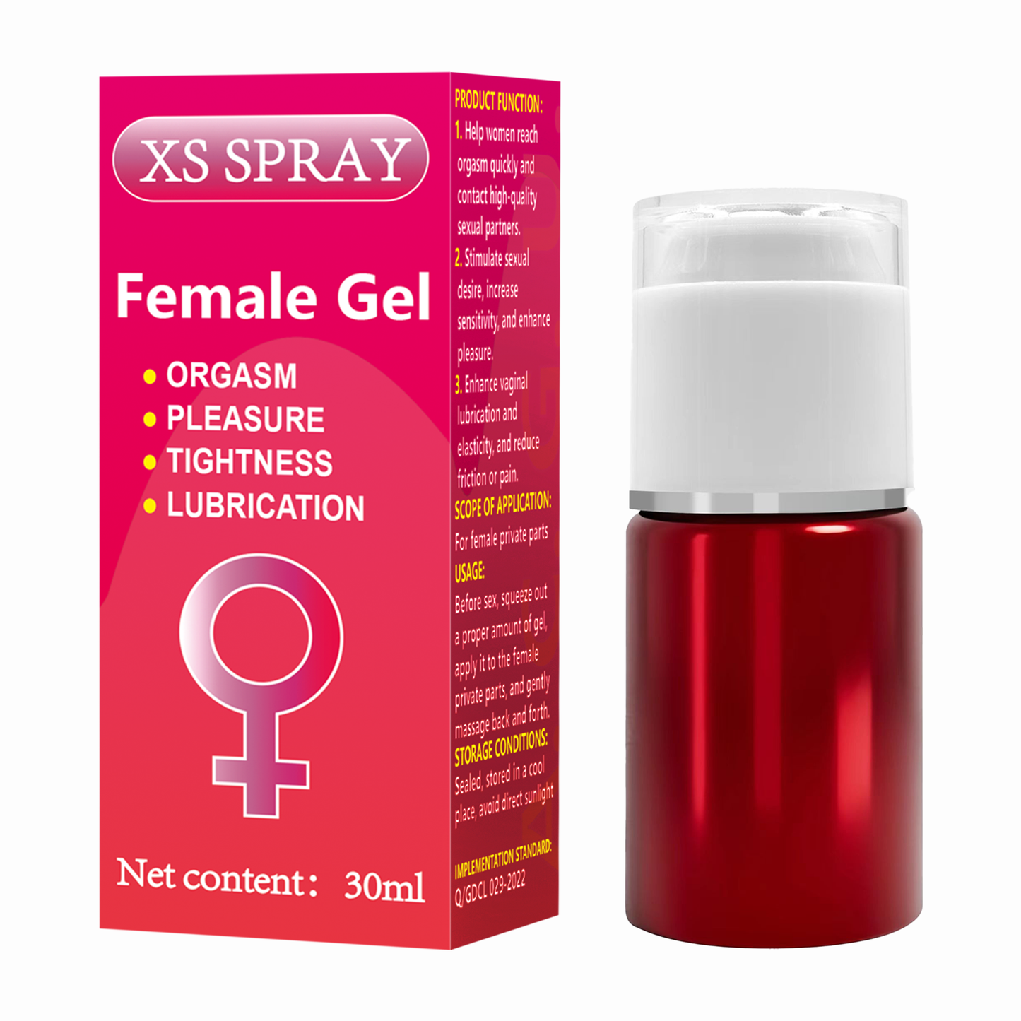 Fast Orgasm Gel,Suitable for Women and Couples(1.02 fl oz)30ml (Pink)