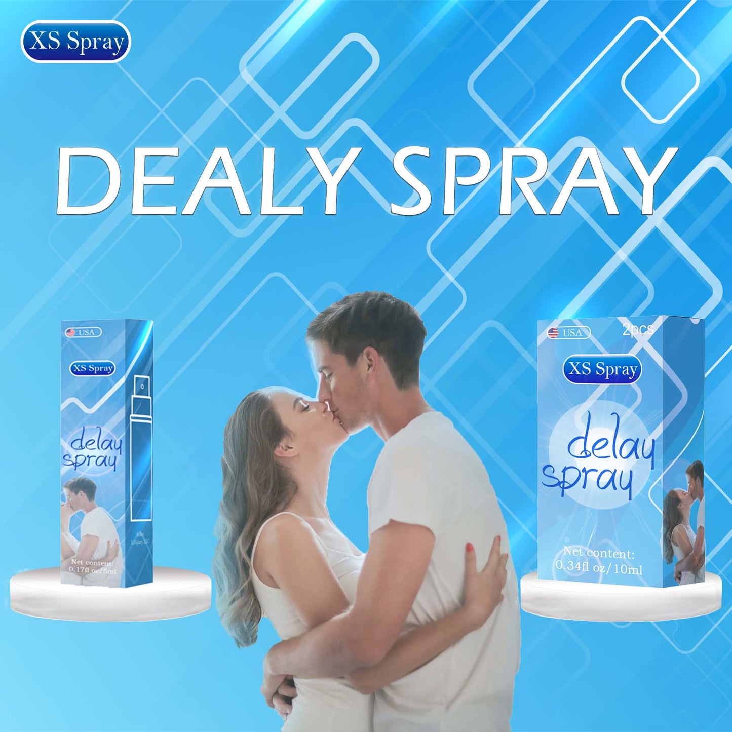 XS Spray - Enhancers - Quick Results-Desensitizing Delay Spray for Men clinically Proven to Help You Last Longer in Bed - Delay Without Losing Pleasure - Delay Sprayer，1pc（5ml）