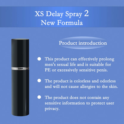 XS Spray - Enhancers - Quick Results-Desensitizing Delay Spray for Men clinically Proven to Help You Last Longer in Bed - Delay Without Losing Pleasure - Delay Sprayer, 5ml